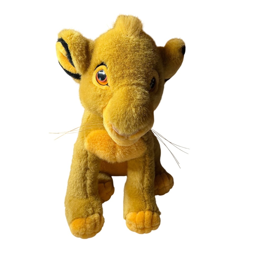Vintage Disney The Lion King Simba‎ Plush Toy Stuffed Animal Golden Yellow Large